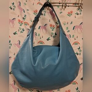 Y2K Marc Jacobs Aqua Leather Hobo Boho Streetwear Casual Everyday Purse Bag